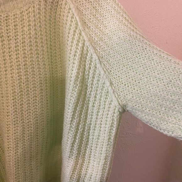 Wild Fable Women's Crewneck Raglan Pullover Sweater bright green medium large - Picture 6 of 10